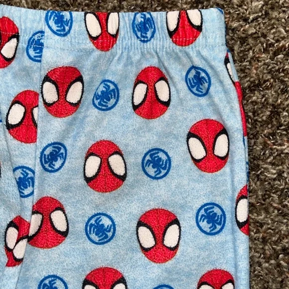 Marvel Spiderman Blue Red Pajama Pants, Elastic Waist, Size 5T Polyester - Picture 7 of 9